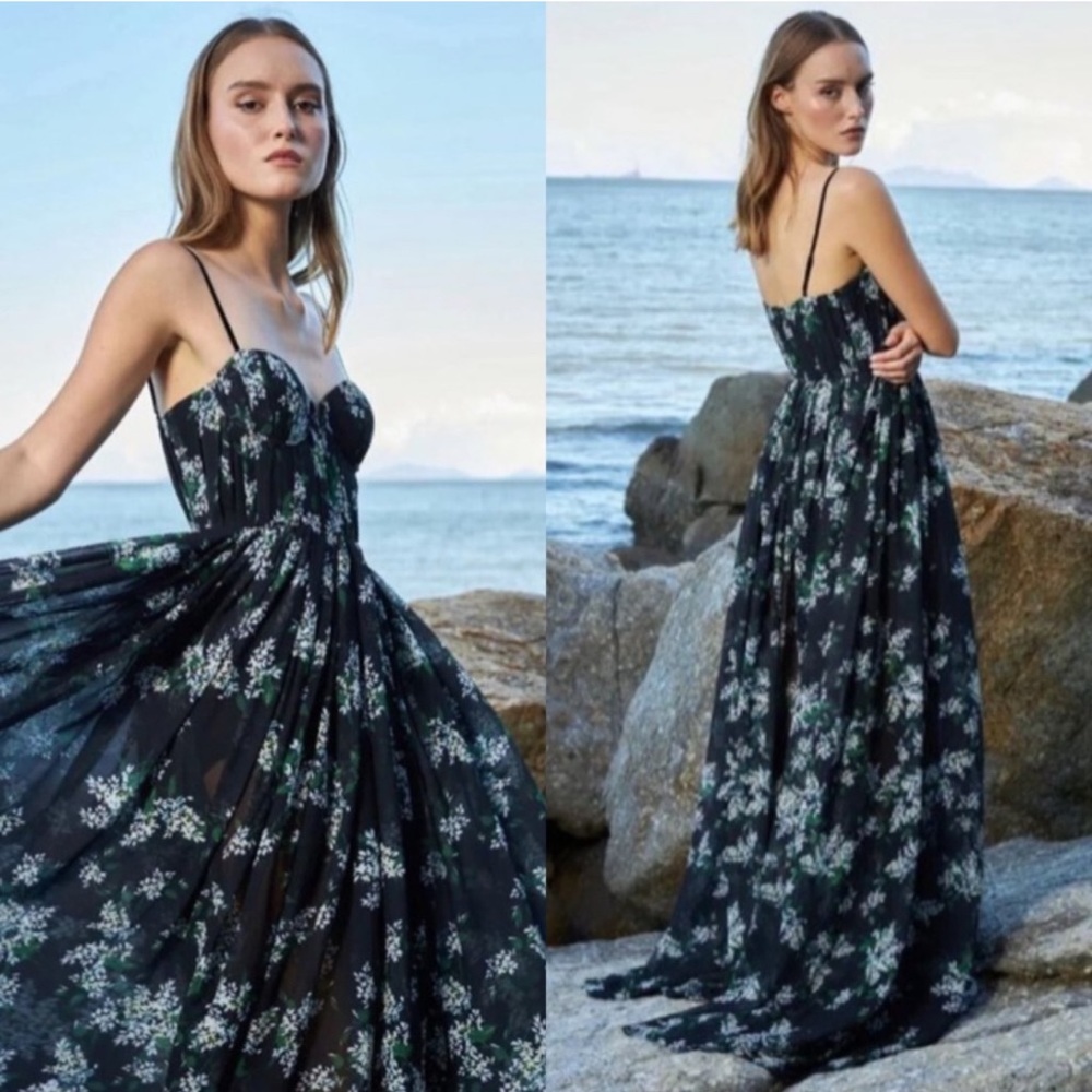 Sau Lee Floral Print Georgina Gown